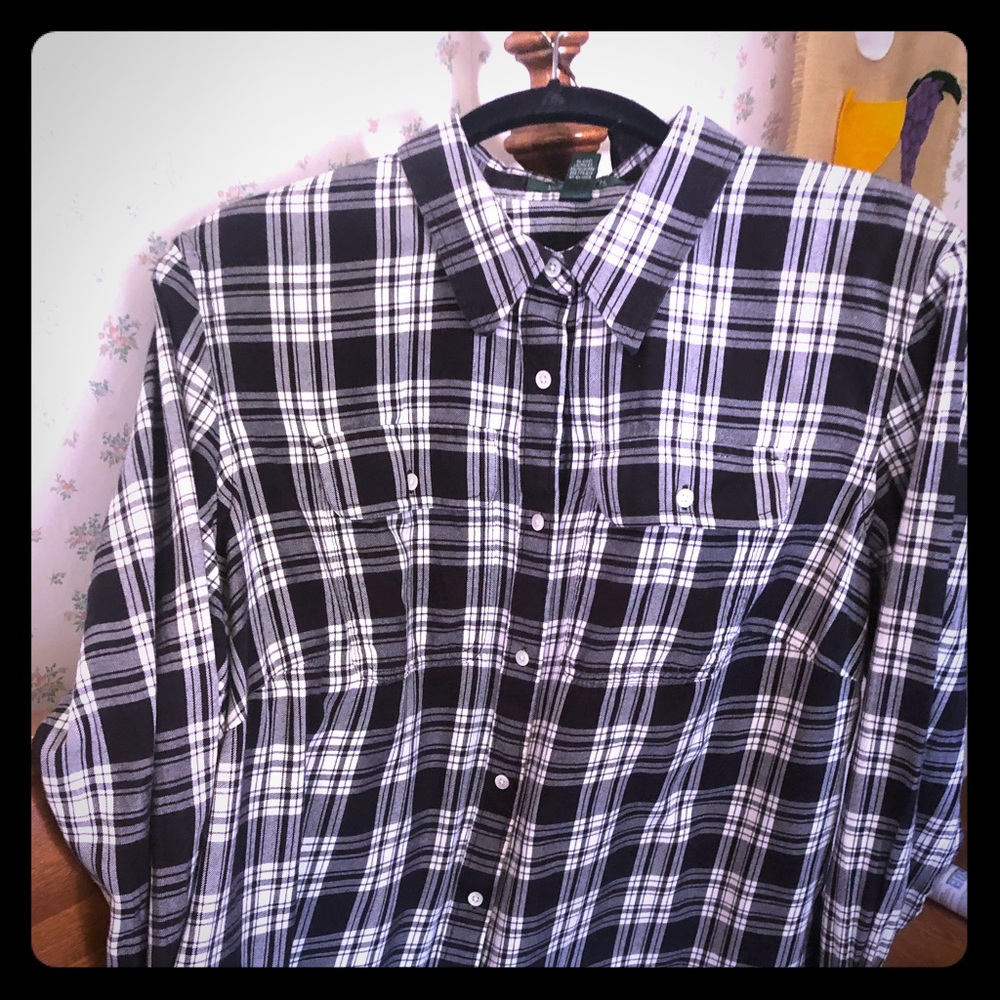 Lauren plaid blouse.